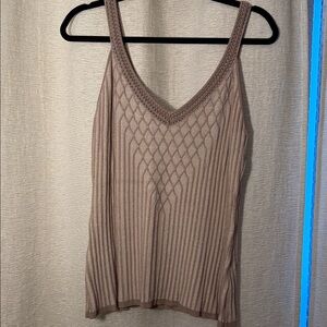 White House Black Market Tan Knit Camisole